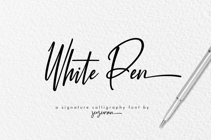 Ejemplo de fuente White Pen #1